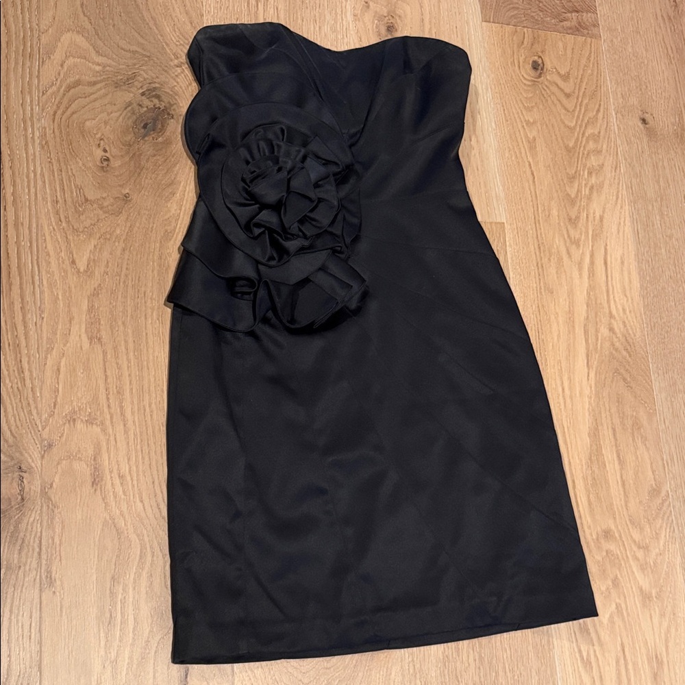 White House Black Market Strapless Black Dress